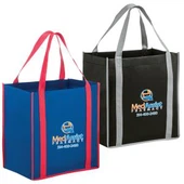 Прилагођена неткана торба за куповину у две боје за вишекратну употребу